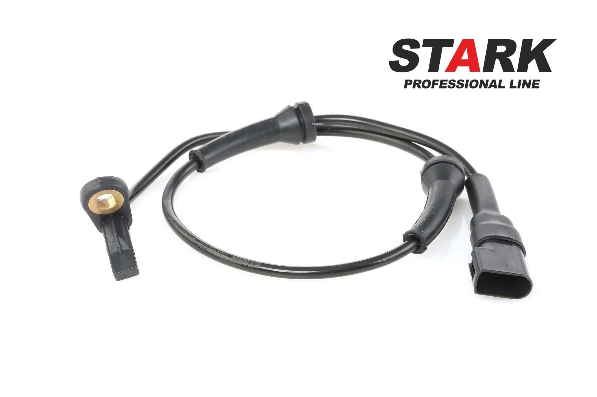 STARK SKWSS-0350126 ABS sensor Front axle both sides, Hall Sensor, 2-pin connector, 610mm, 25mm, 12V, black, D Shape