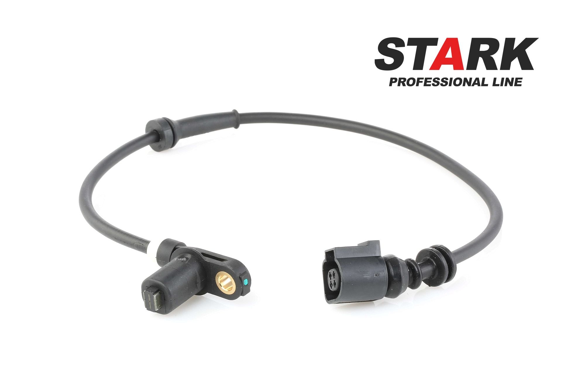 STARK SKWSS-0350158 ABS sensor Front axle both sides, Front Axle Right, with cable, for vehicles with ABS, Inductive Sensor, Passive sensor, 4-pin connector, 1120 Ohm, 468mm, 550mm, not prepared for wear indicator, 12V
