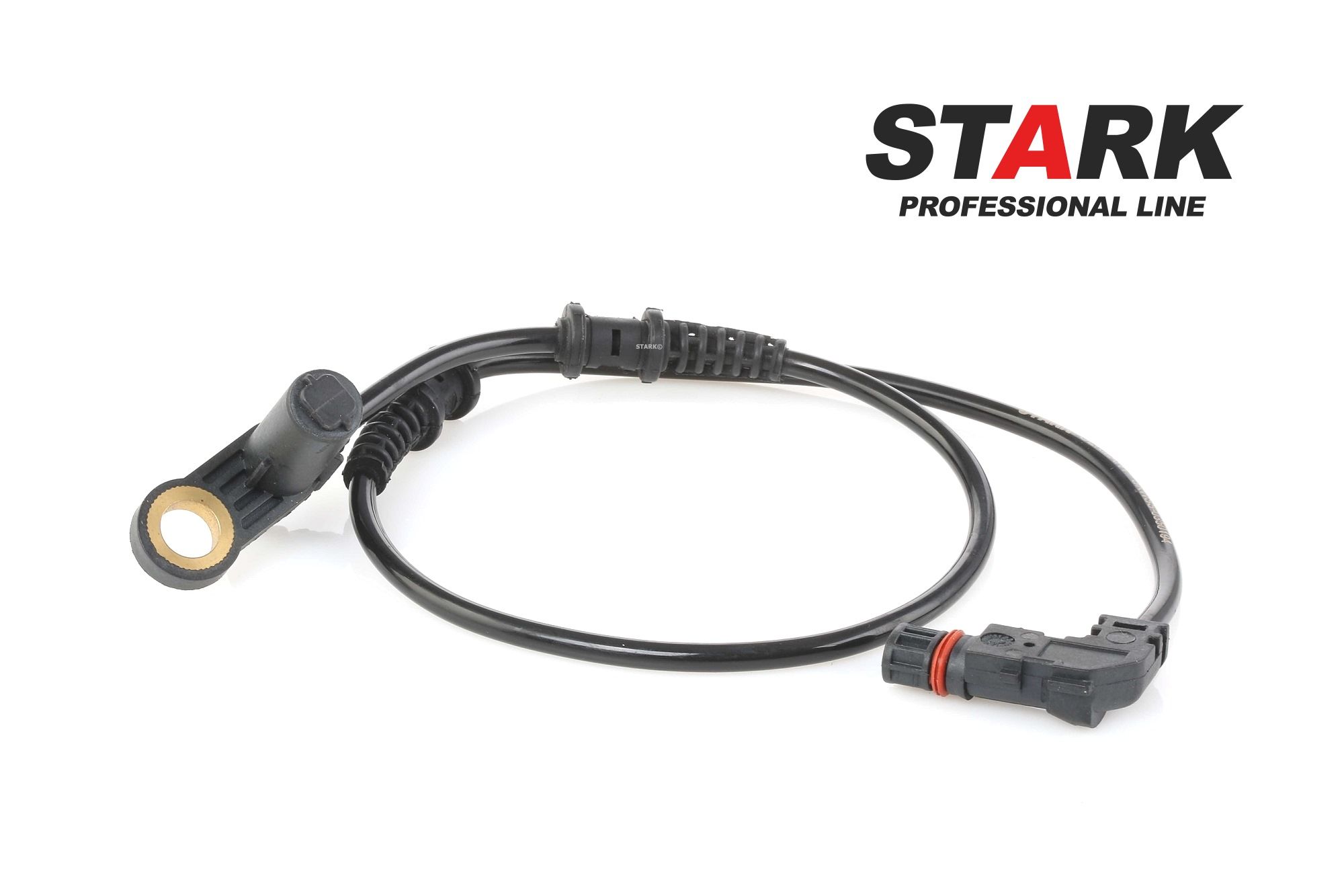 STARK Front axle both sides, Hall Sensor, 2-pin connector, 670mm, 27,5mm, right-angled Number of pins: 2-pin connector Sensor, wheel speed SKWSS-0350194 buy