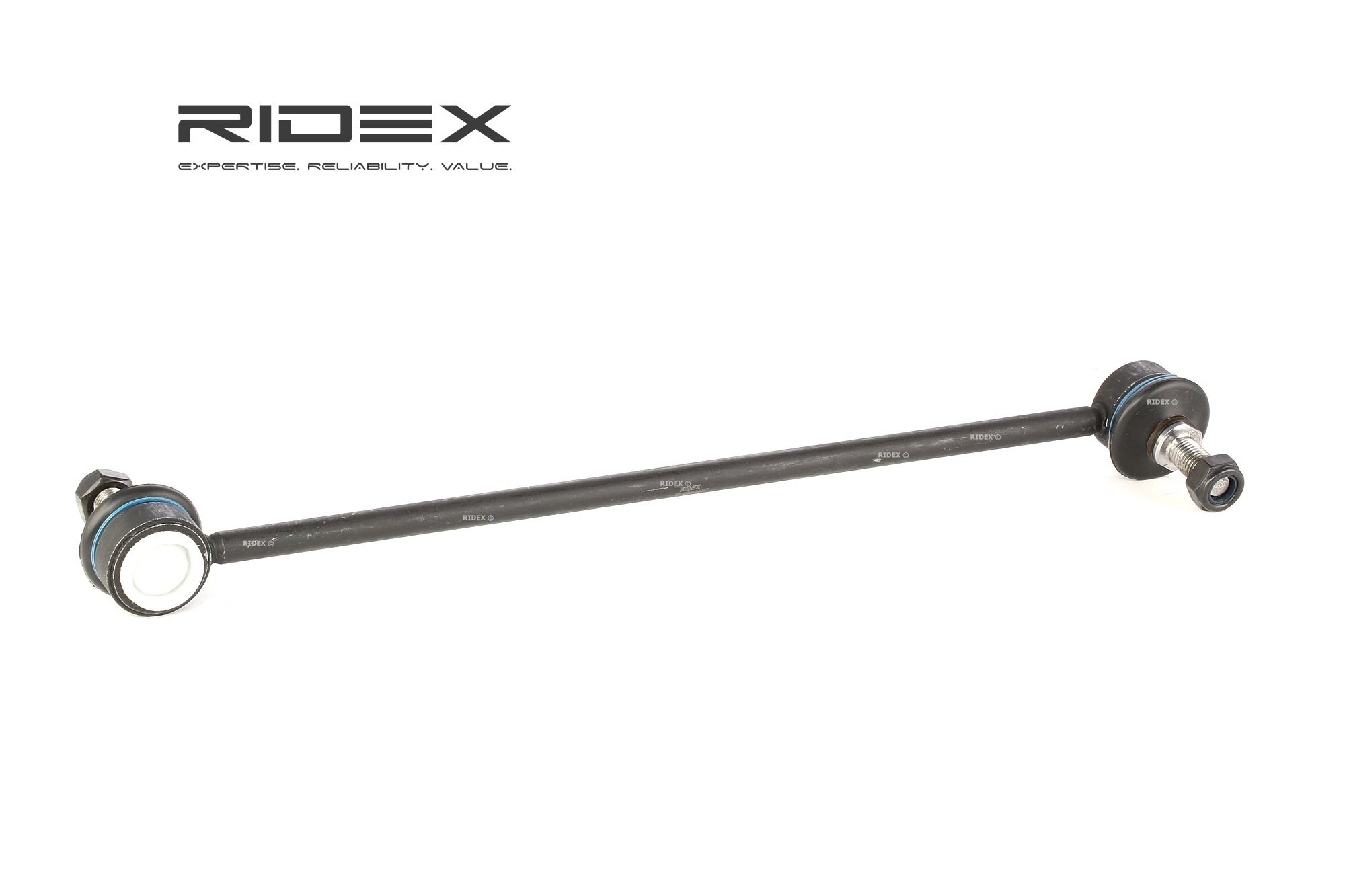 RIDEX 3229S0437 Anti-roll bar link Front axle both sides, 380mm, M12 x 1.5 , Steel