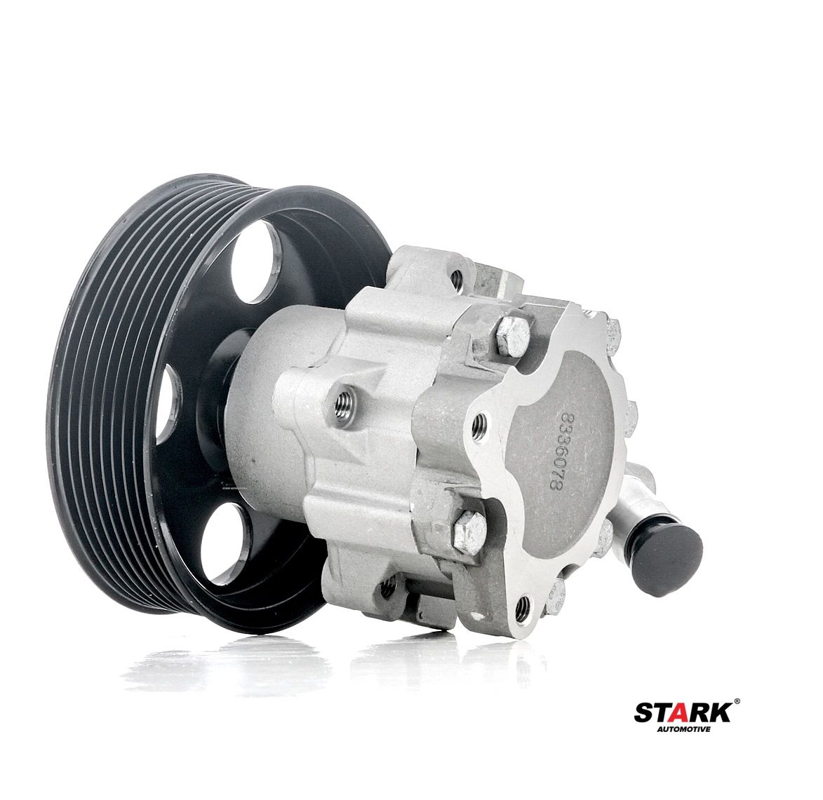 STARK SKHP-0540099 Power steering pump Hydraulic, 128 bar, Number of ribs: 8, Belt Pulley Ø: 120 mm, 80 l/h