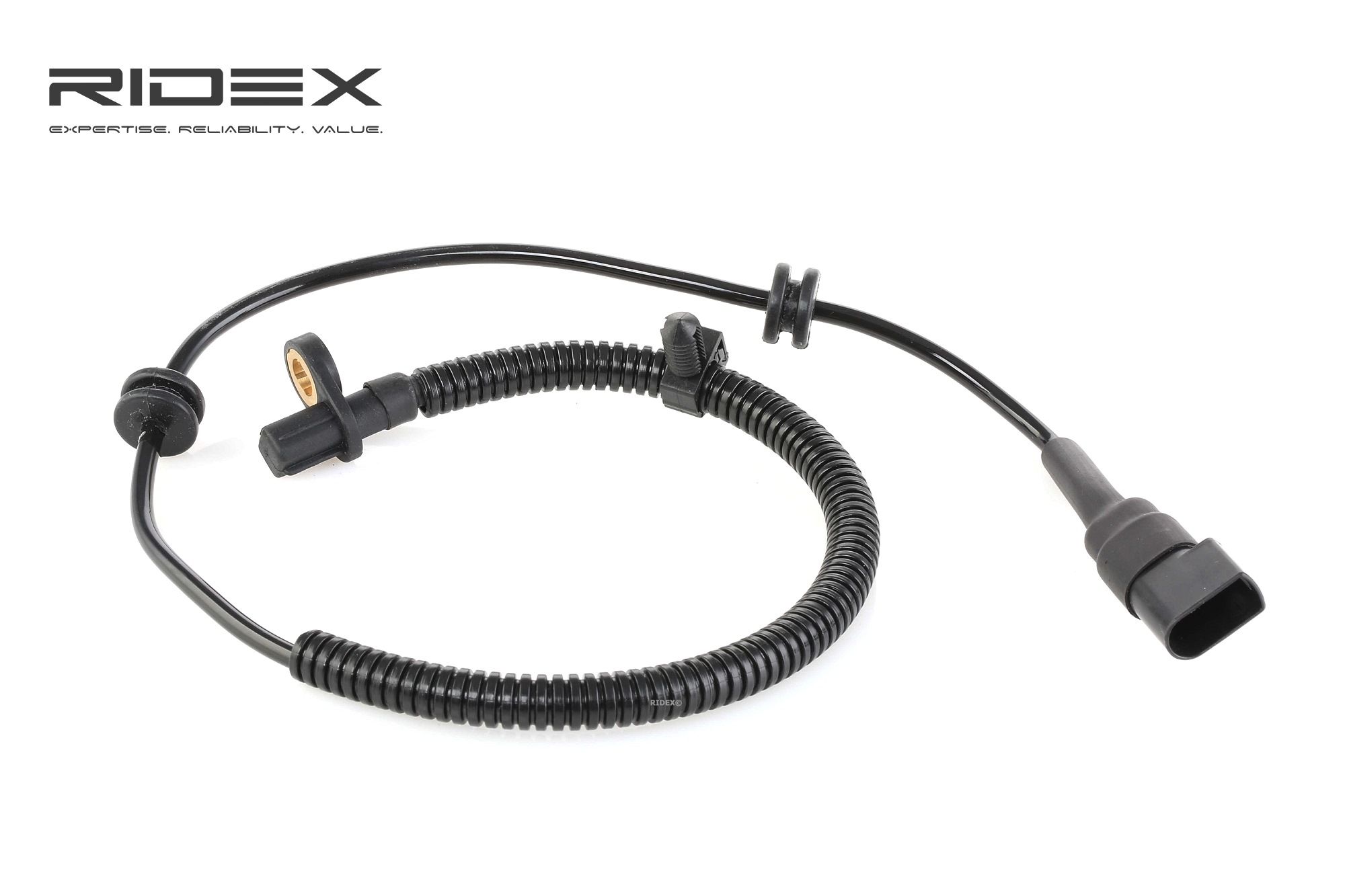 RIDEX 412W0136 ABS sensor Rear Axle both sides, for vehicles without ESP, Active sensor, 575mm