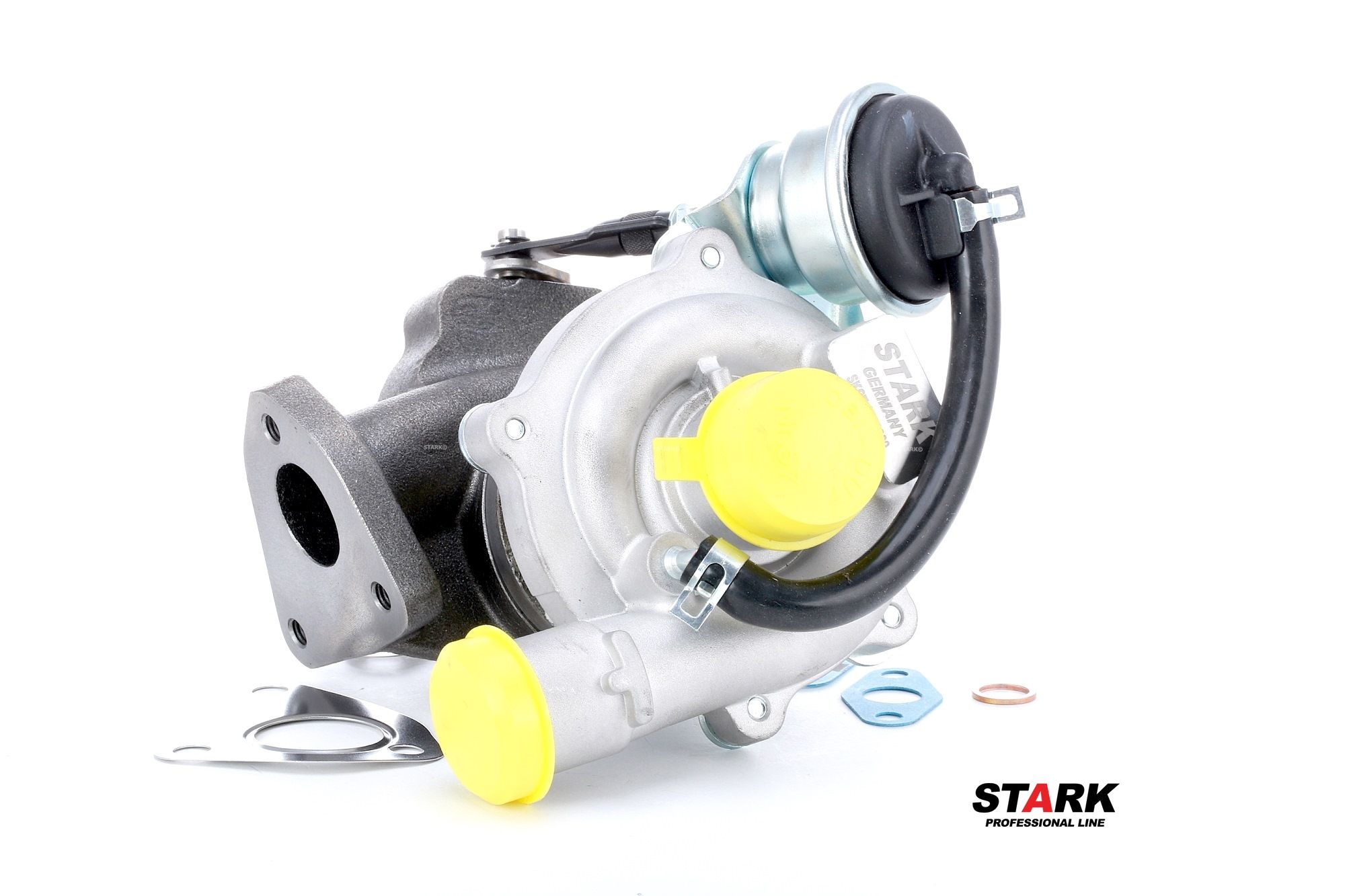 STARK SKCT-1190009 Turbocharger Turbocharger/Charge Air cooler, for vehicles without diesel soot filter, Vacuum-controlled, Incl. Gasket Set, with attachment material, Aluminium, Steel