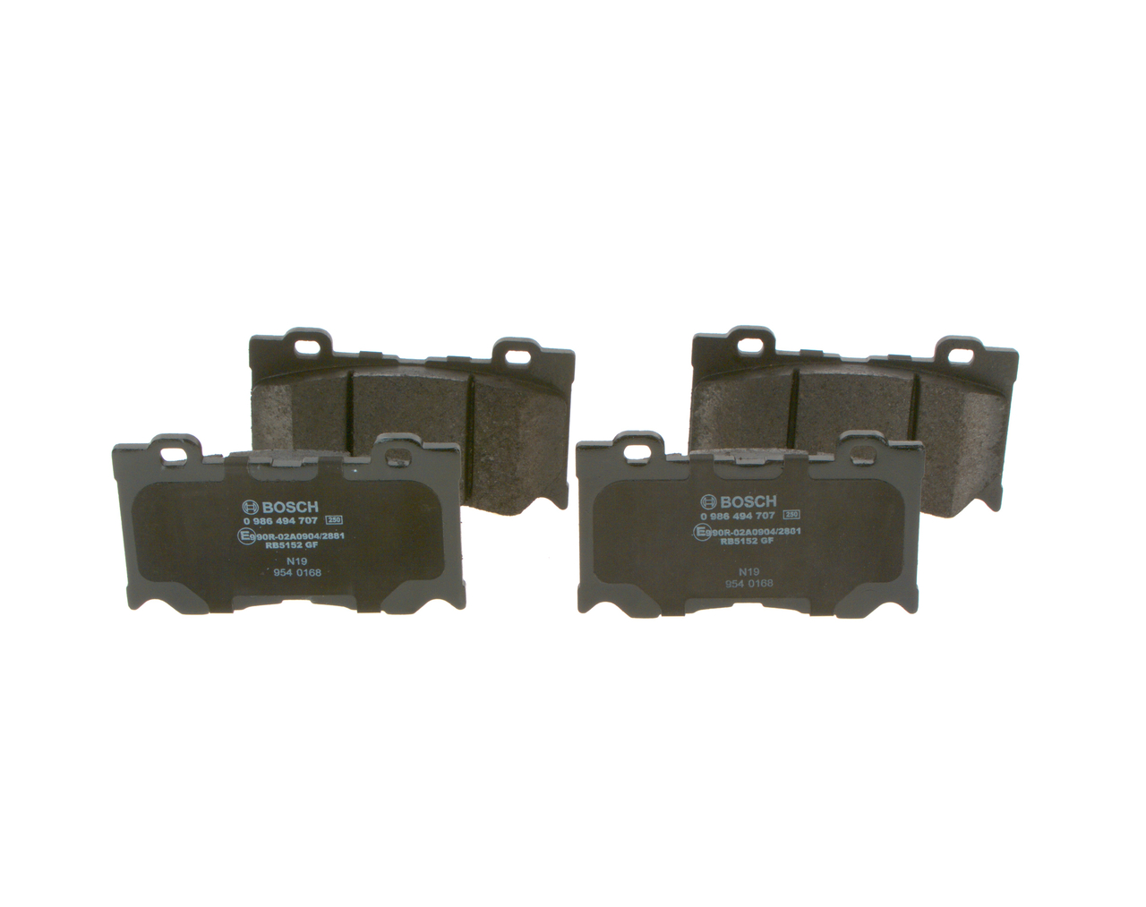 BP1702 BOSCH Low-Metallic, with acoustic wear warning, with anti-squeak plate Height: 75,5mm, Width: 127,5mm, Thickness: 16,6mm Brake pads 0 986 494 707 buy