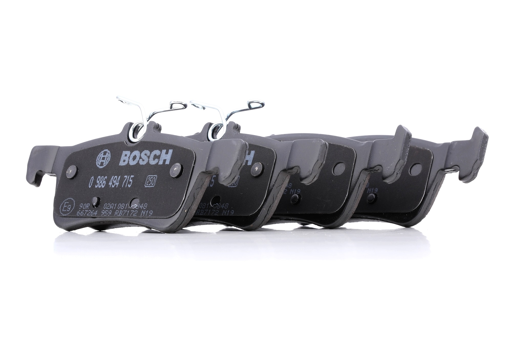 BP1710 BOSCH Low-Metallic, with anti-squeak plate, with mounting manual Height: 73mm, Width: 150mm, Thickness: 16,3mm Brake pads 0 986 494 715 buy