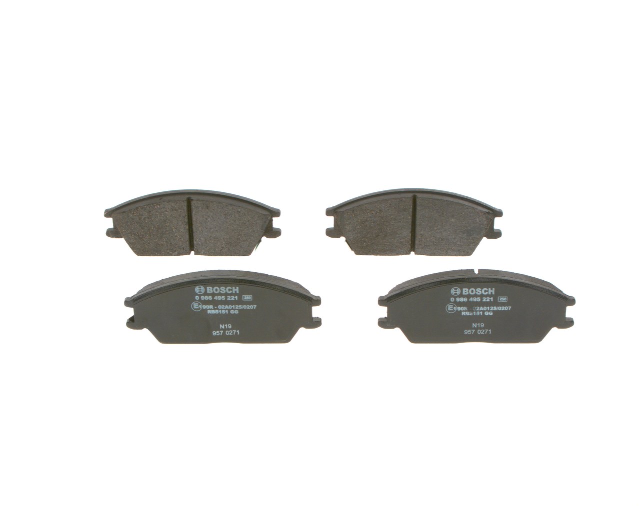 BP1519 0986495221 Piduriklotsid BOSCH 58115-241S0 HYUNDAI