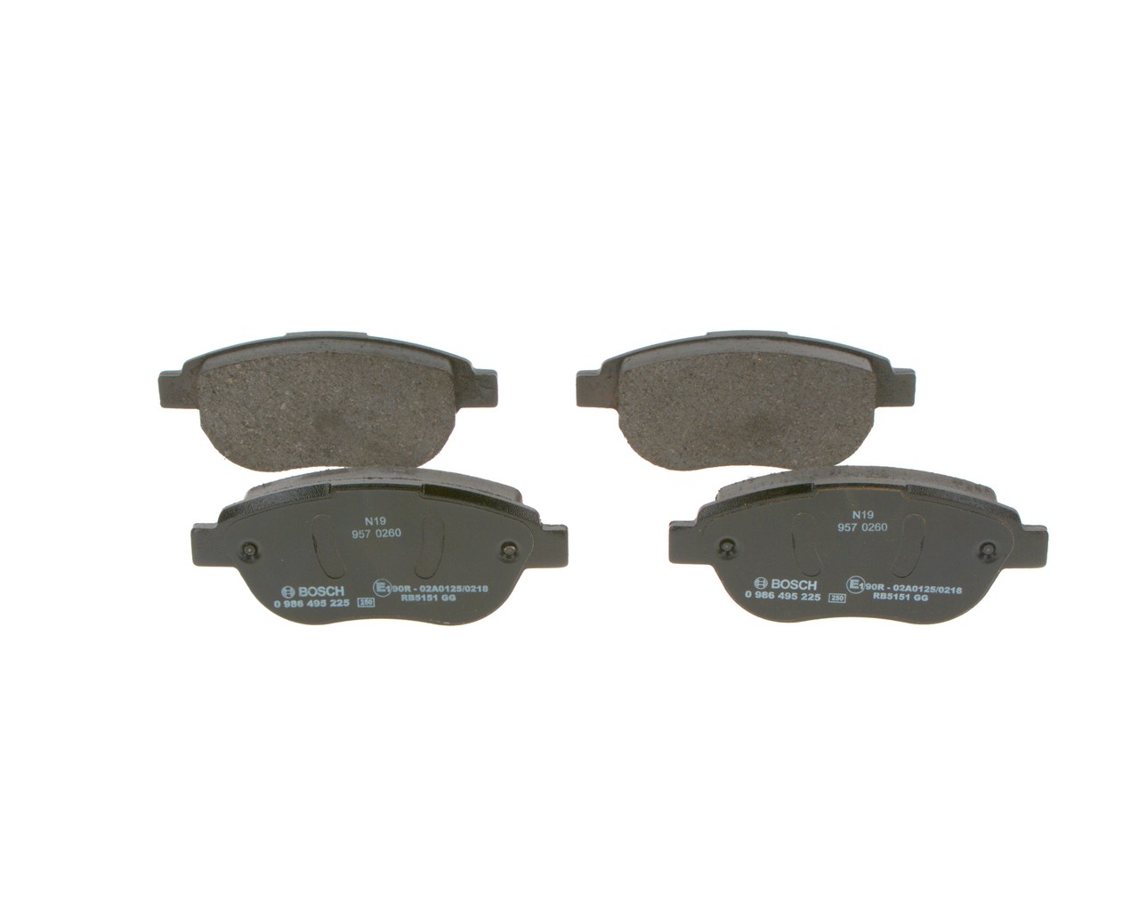 BOSCH 0 986 495 225 Brake pad set cheap in online store