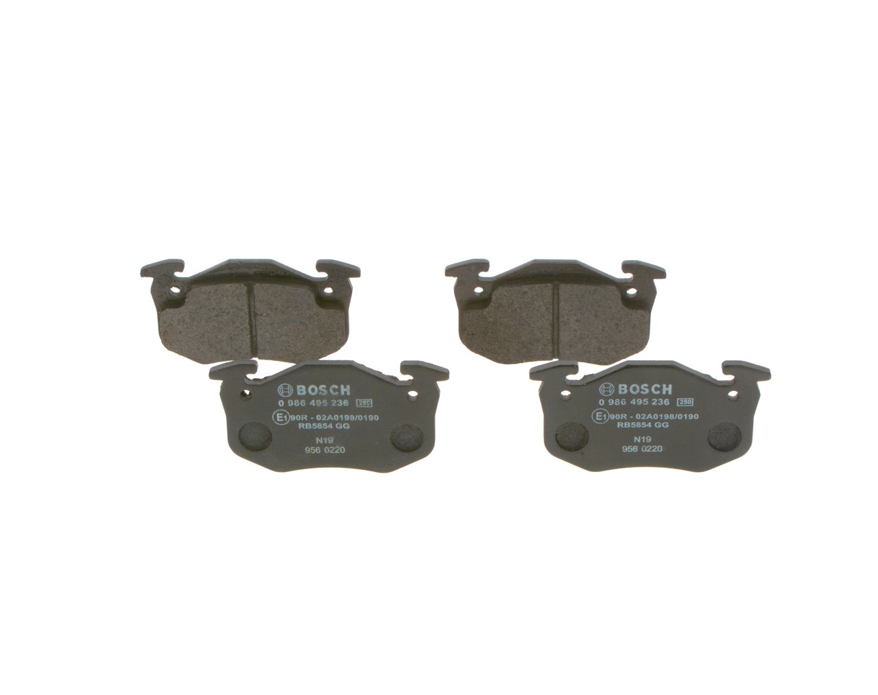 BP1534 BOSCH Low-Metallic Height: 54,9mm, Width: 105,2mm, Thickness: 11mm Brake pads 0 986 495 236 buy