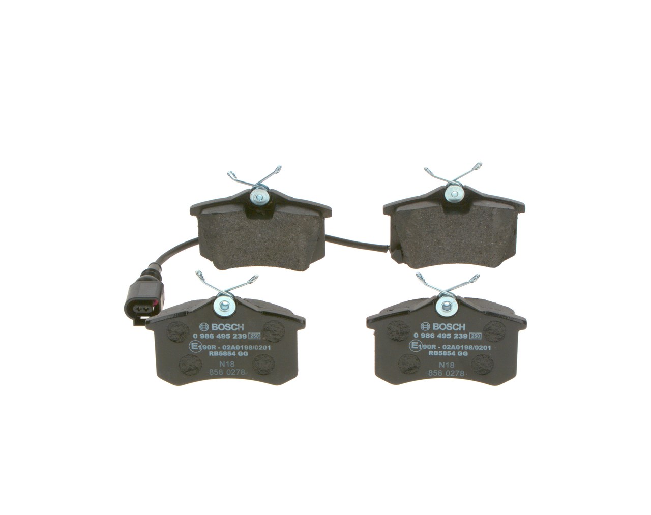 BP1537 BOSCH Low-Metallic, avec palpeur d'usure intégré Hauteur 1: 52,9mm, Hauteur 2: 53mm, Largeur: 87,2mm, Épaisseur: 17mm Jeu de plaquettes de frein 0 986 495 239 acheter en ligne