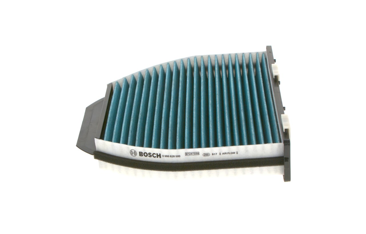 A 8500 BOSCH Activated Carbon Filter, with anti-allergic effect, with antibacterial action, Particulate filter (PM 2.5), 264 mm x 284 mm x 78,5 mm, FILTER+ Width: 284mm, Height: 78,5mm, Length: 264mm Cabin filter 0 986 628 500 buy