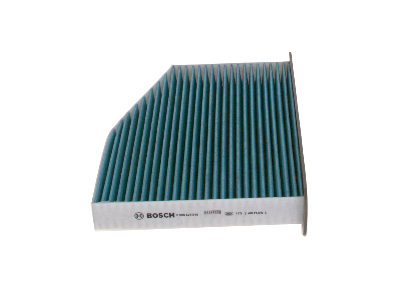 A8515 BOSCH 0 986 628 515 Interieurfilter Carbon filter, 213 mm x 290 mm x 58 mm, FILTER+ Volkswagen in originele kwaliteit