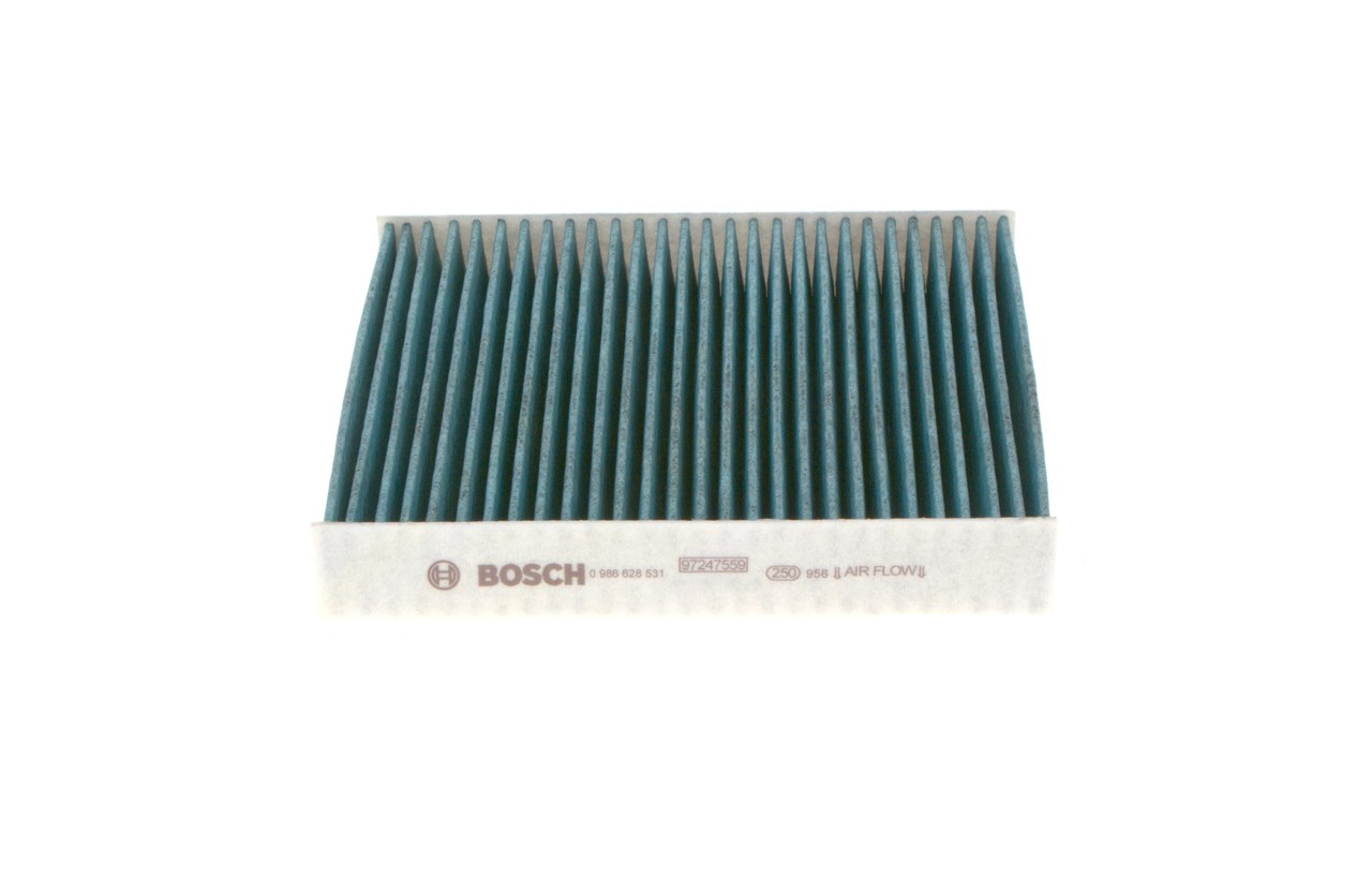 Fiat 500 Air conditioner parts - Pollen filter BOSCH 0 986 628 531