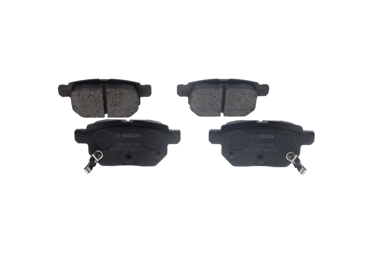 BP2269 BOSCH Ceramic, with acoustic wear warning Height: 40mm, Width: 98,5mm, Thickness: 14,5mm Brake pads 0 986 AB2 269 buy