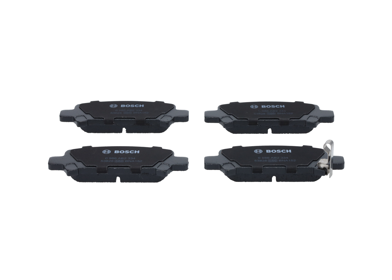 Pirkti BP2334 BOSCH keramikinis, su akustiniu nusidėvėjimo įspėjimu aukštis: 37,2mm, plotis: 108,3mm, storis: 14mm Stabdžių kaladėlės 0 986 AB2 334 nebrangu
