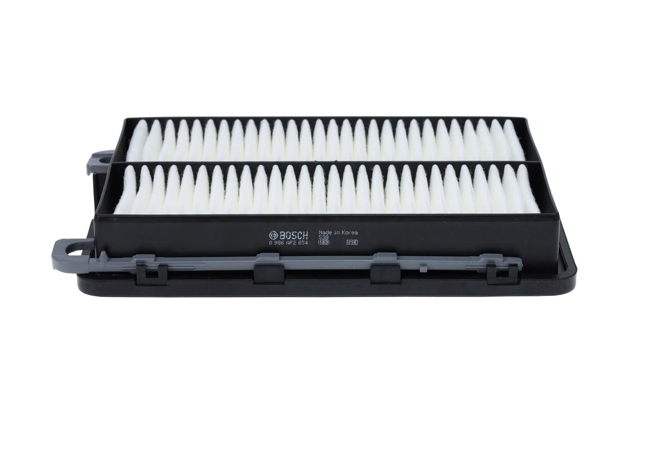 Osta 0 986 AF2 654 BOSCH Pikkus: 277,5 mm, Filtrer Pikkus: 277,5mm, Laius: 170,6mm, Laius 1: 148mm, Kõrgus: 40,8mm Õhufilter 0 986 AF2 654 madala hinnaga