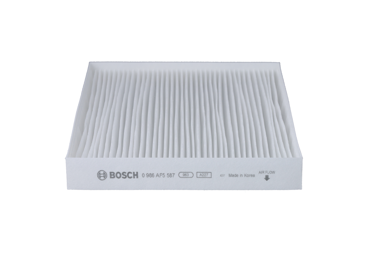 BOSCH Hienotomusuodatin (PM 2.5), 201 mm x 225 mm x 28 mm Leveys: 225mm, Korkeus: 28mm, Pituus: 201mm Raitisilmasuodatin 0 986 AF5 587