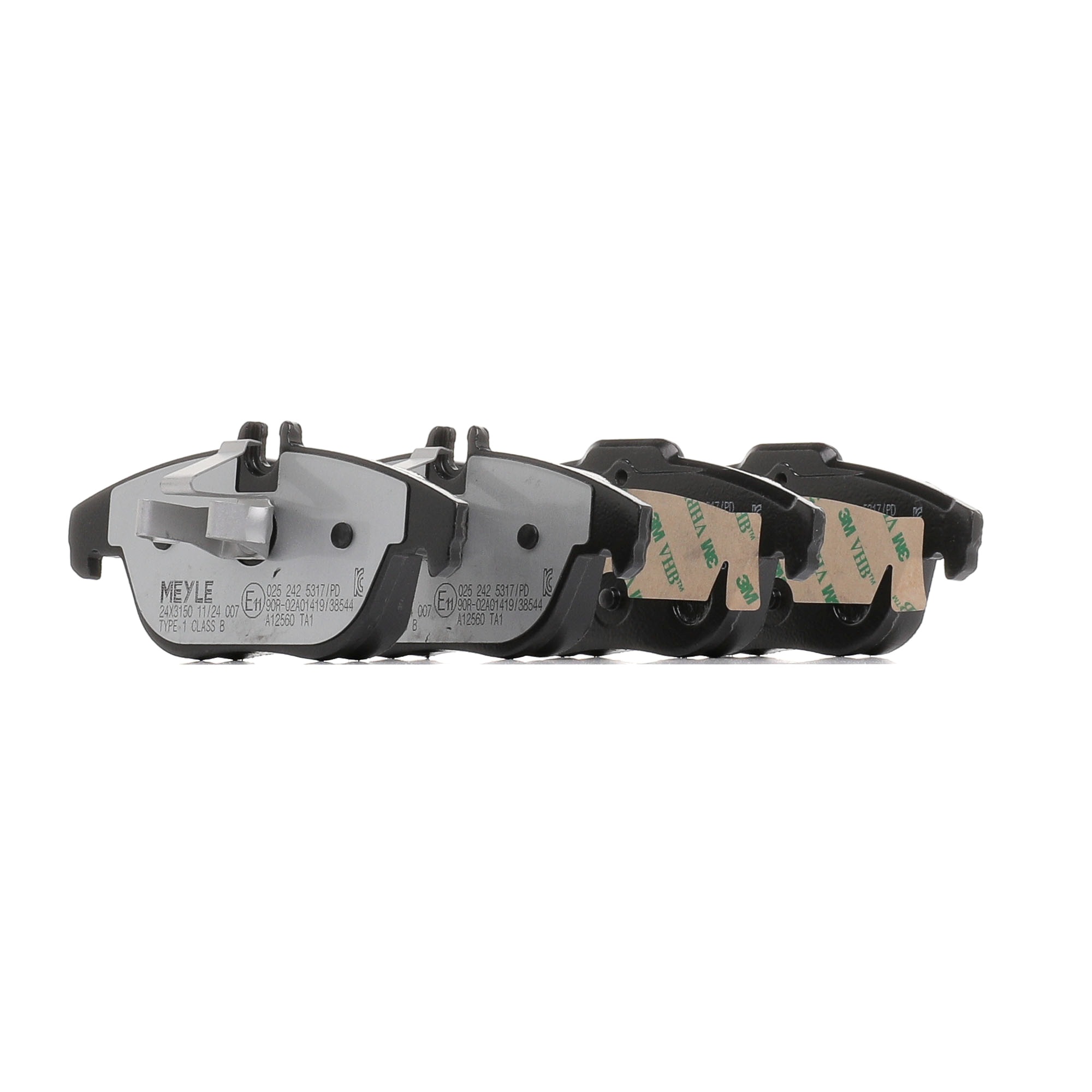 24254 MEYLE MEYLE-PD Quality, Essieu arrière, préparé pour l'indicateur d'usure Hauteur 1: 54,3mm, Hauteur 2: 52,2mm, Largeur: 122,7mm, Épaisseur: 17,9mm Jeu de plaquettes de frein 025 242 5317/PD acheter en ligne