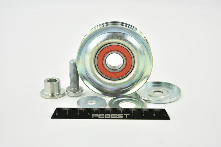 Great value for money - FEBEST Tensioner pulley 0387-CRV