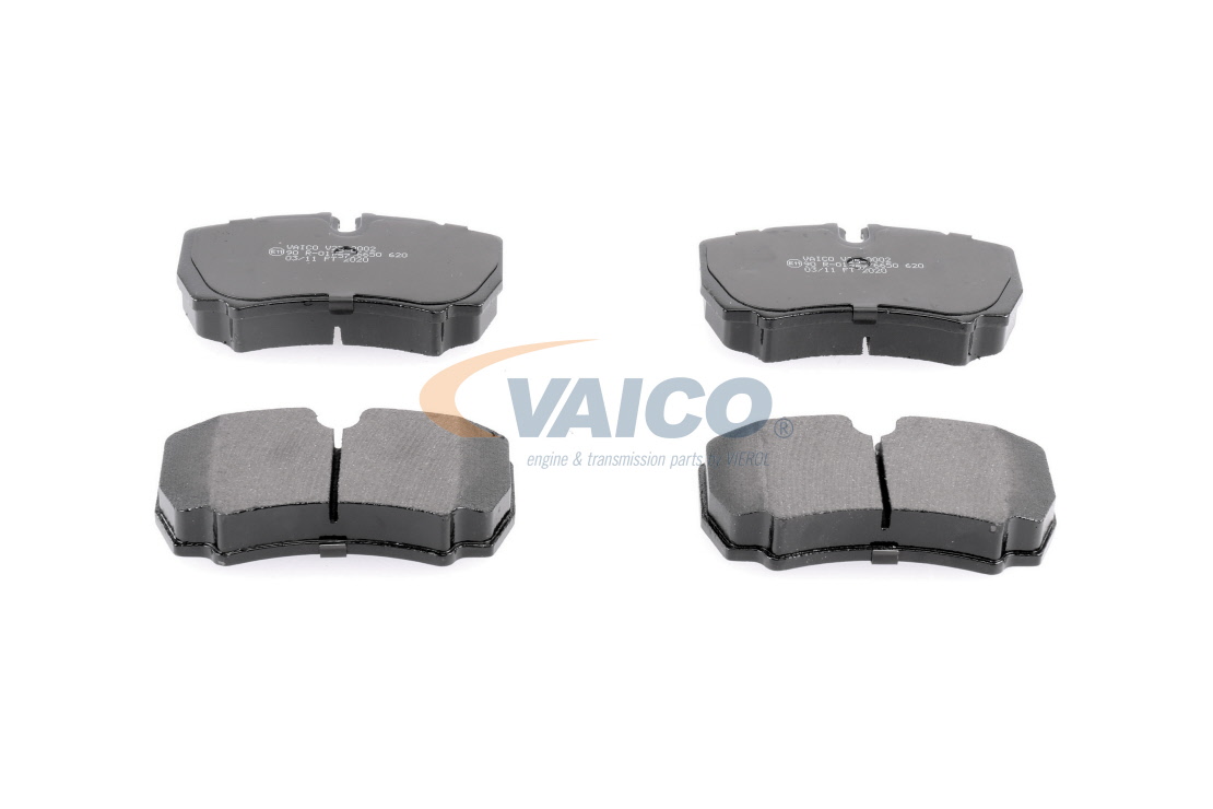 VAICO Q+, original equipment manufacturer quality, Rear Axle, incl. wear warning contact Height 1: 64mm, Height: 63,8mm, Width 1: 109,5mm, Width: 109,6mm, Thickness 1: 20mm, Thickness: 20mm Brake pads V25-0002 buy