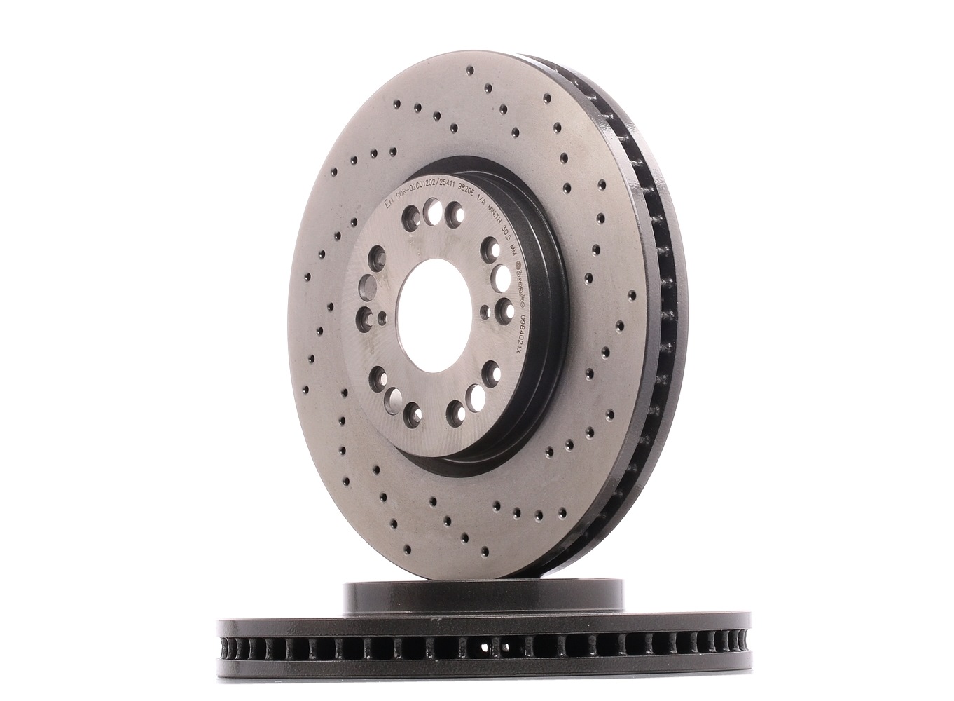 Disque De Frein Avant Brembo Xtra Perforé - Diamètre 345 Mm, épaisseur 30 Mm - Lot De 1 - Conforme ECE-R90