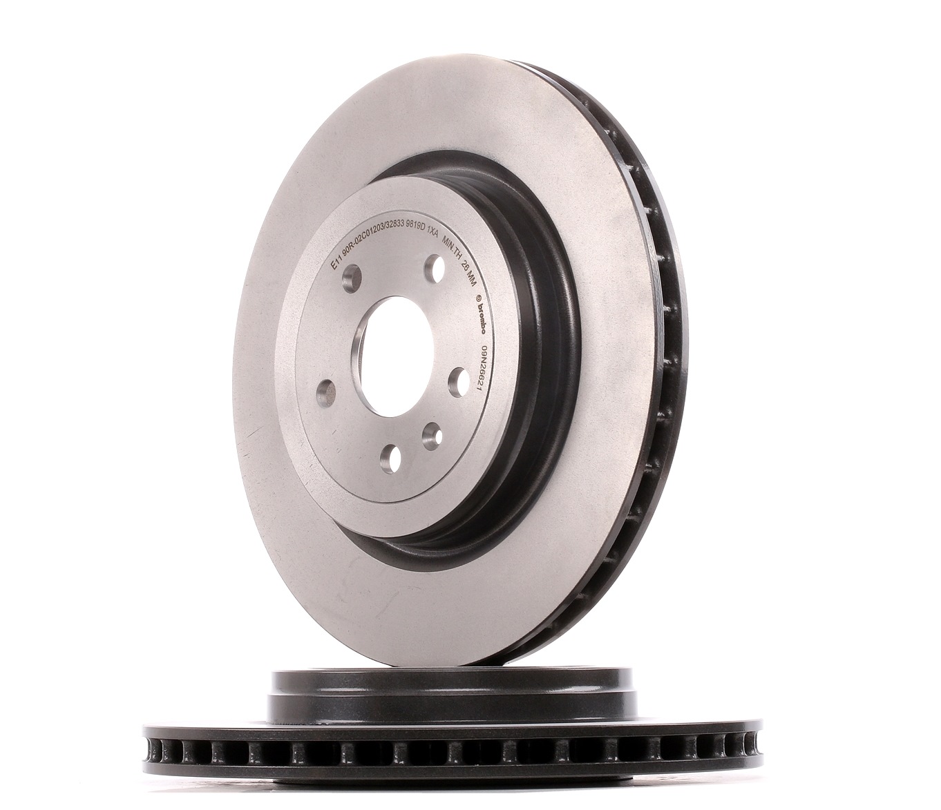BREMBO COATED DISC LINE 09.N266.21 Brake disc 365x28mm, 5, internally vented, Coated, High-carbon