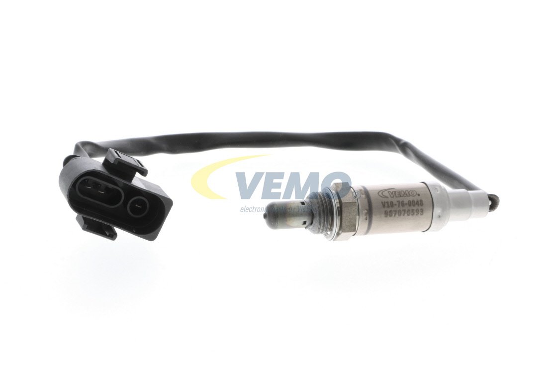 VEMO V10-76-0048 Lambda sensor Original VEMO Quality, before catalytic converter, M18 x 1,5, Regulating Probe, Thread pre-greased, black, 3, D Shape