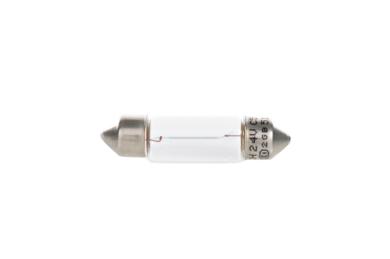 C5W 1987302864 Крушка с нагреваема жичка, светлини на рег. номер BOSCH 81.25901-7040 MERCEDES-BENZ