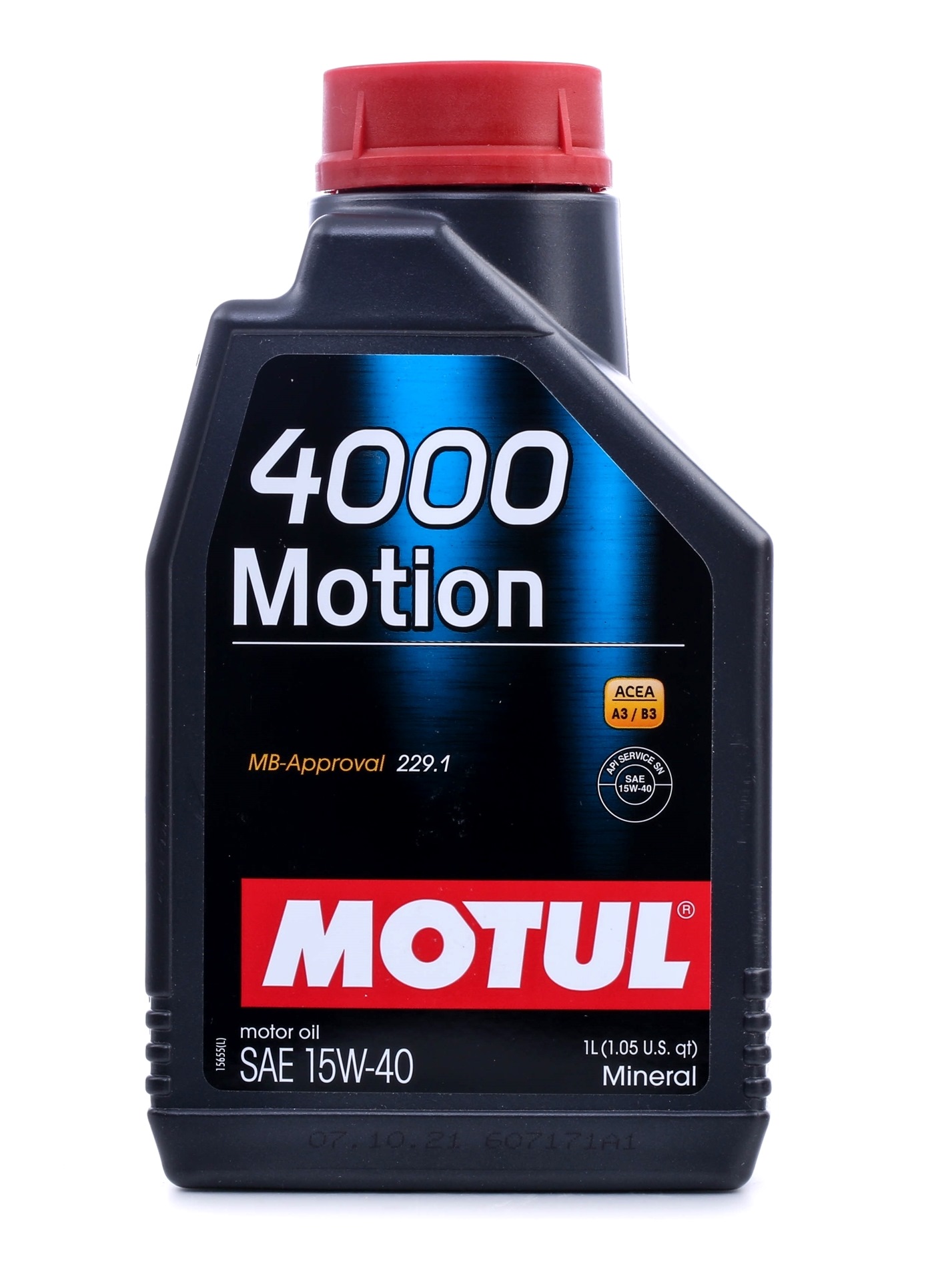 MOTUL 4000, Motion 102815 Engine oil 15W-40, 1l, Mineral Oil
