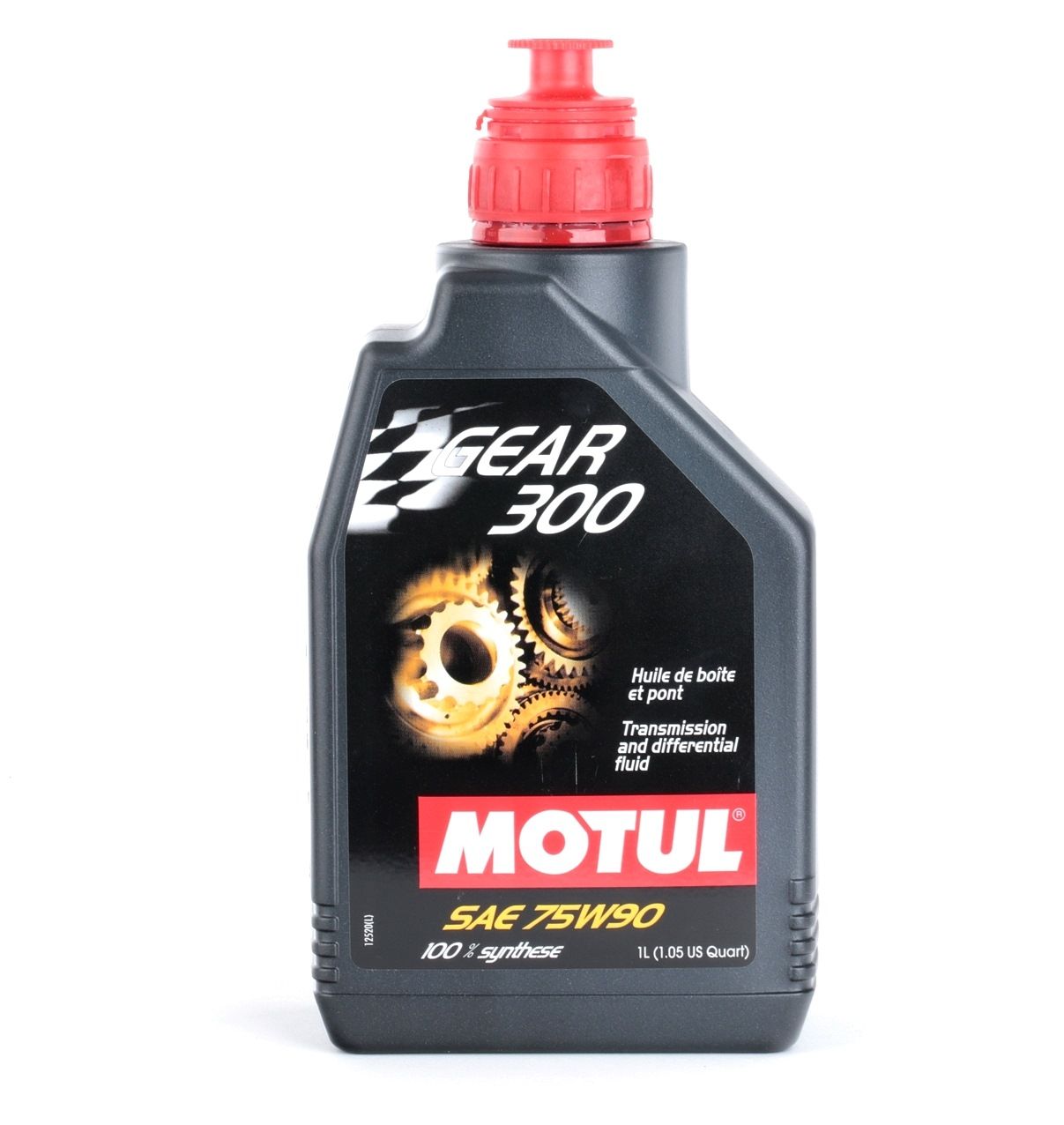 MOTUL GEAR 300 105777 Aceite de transmisión y aceite de diferencial 75W-90, Aceite completamente sintético, Capacidad: 1L