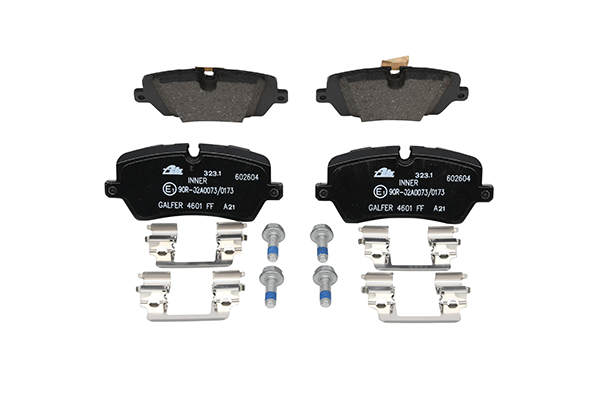 ATE 13.0460-2604.2 Brake pad set prepared for wear indicator, excl. wear warning contact, with accessories