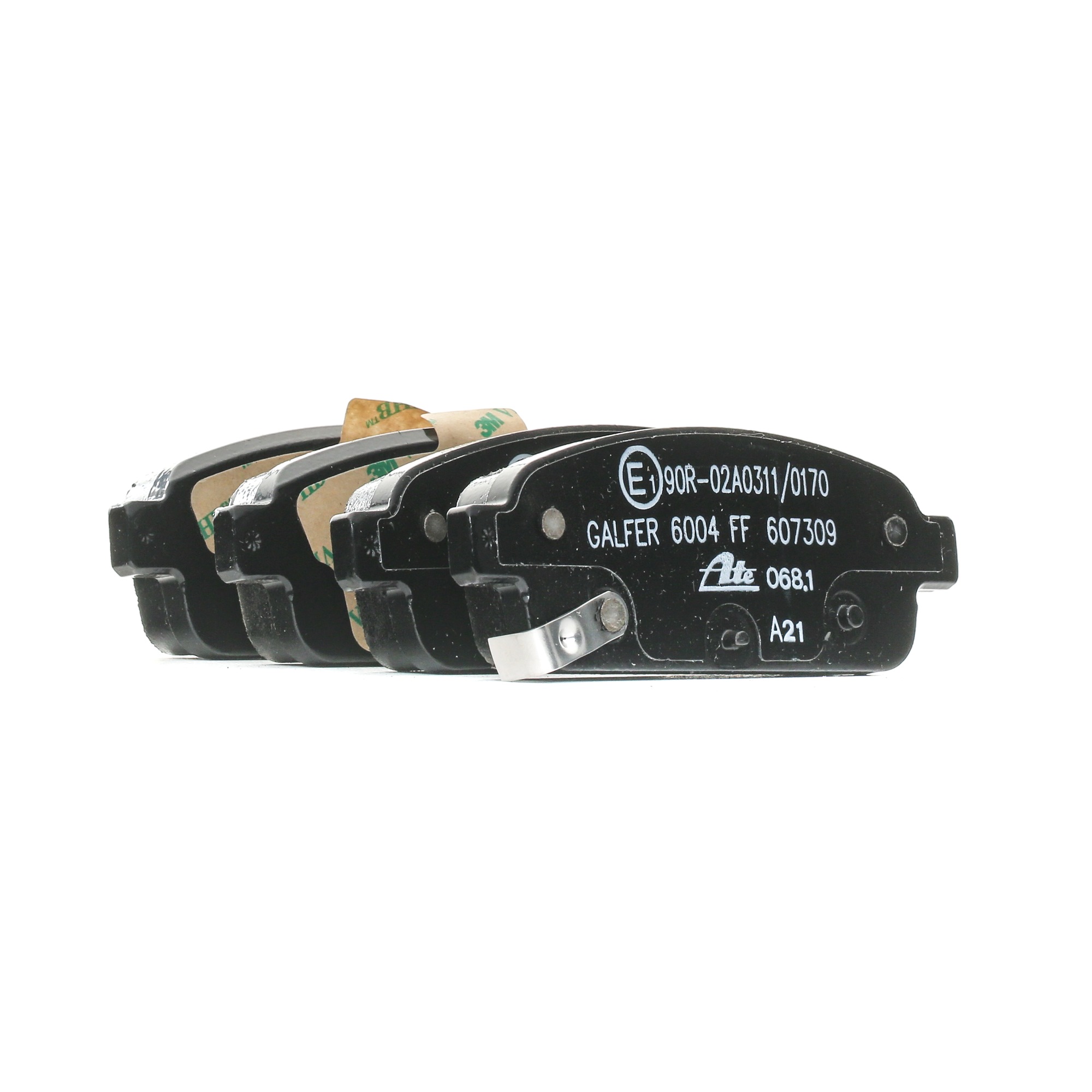 607309 ATE with acoustic wear warning, with accessories Height: 42,7mm, Width: 116,5mm, Thickness 1: 16,7mm, Thickness 2: 17,0mm Brake pads 13.0460-7309.2 buy