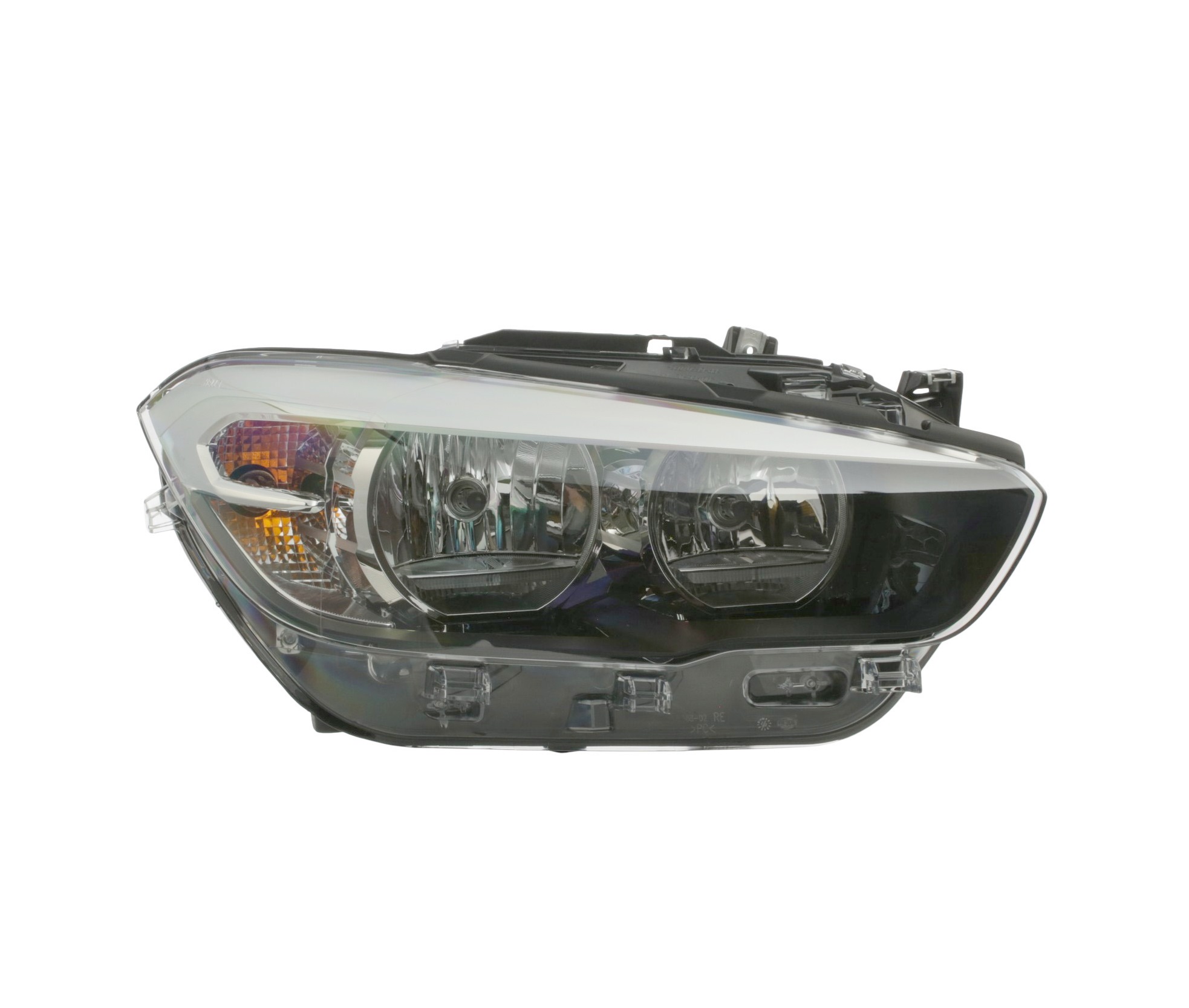 HELLA 1EG 011 919-421 Headlight Right, H7/H7, PY21W, Halogen, 12V, with indicator, with low beam, with daytime running light (LED), with position light, with high beam, for right-hand traffic, with motor for headlamp levelling, with bulbs