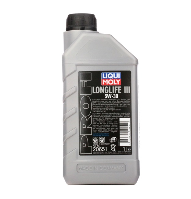 Qualitäts Öl von LIQUI MOLY 4100420206511 5W-30, 1l, Synthetiköl