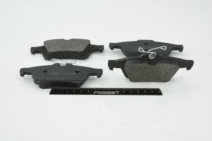 FEBEST Rear Axle, not prepared for wear indicator Thickness: 14mm Brake pads 2101-CBSR buy