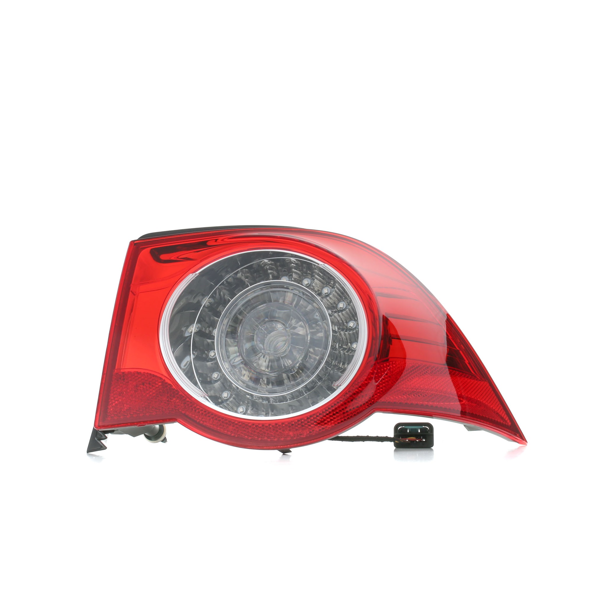 E1 2018 HELLA Right, Outer section, LED, 12V, Crystal clear, red, with bulb holder Lens Colour: Crystal clear, red Tail light 2VA 009 246-101 buy