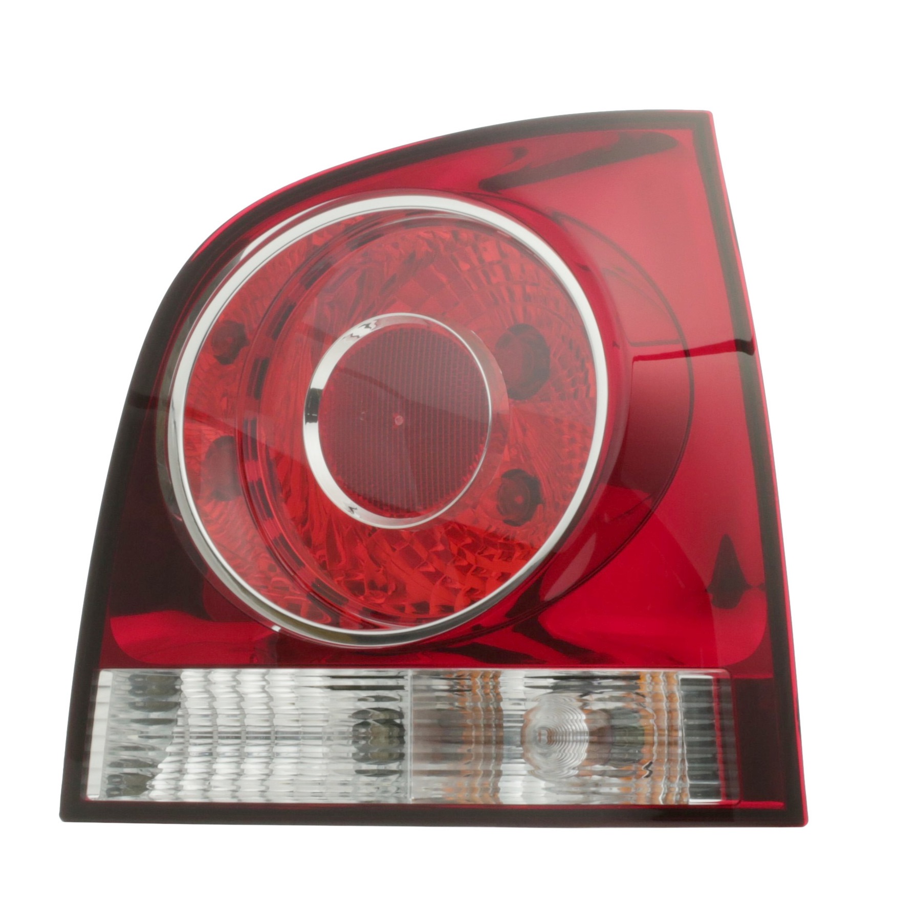 HELLA 2VP 965 303-081 Rear light Right, P21/4W, P21W, PY21W, R5W, 12V, Crystal clear, red, with bulbs, with bulb holder