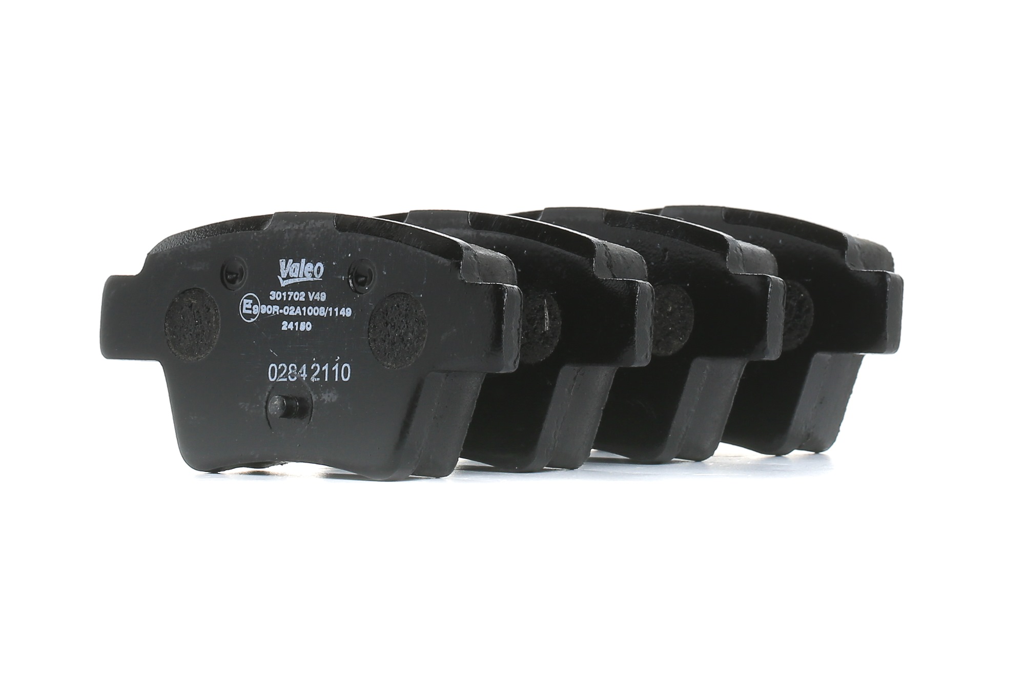 VALEO 301702 Brake pad set FIRST, Rear Axle, excl. wear warning contact, without anti-squeak plate