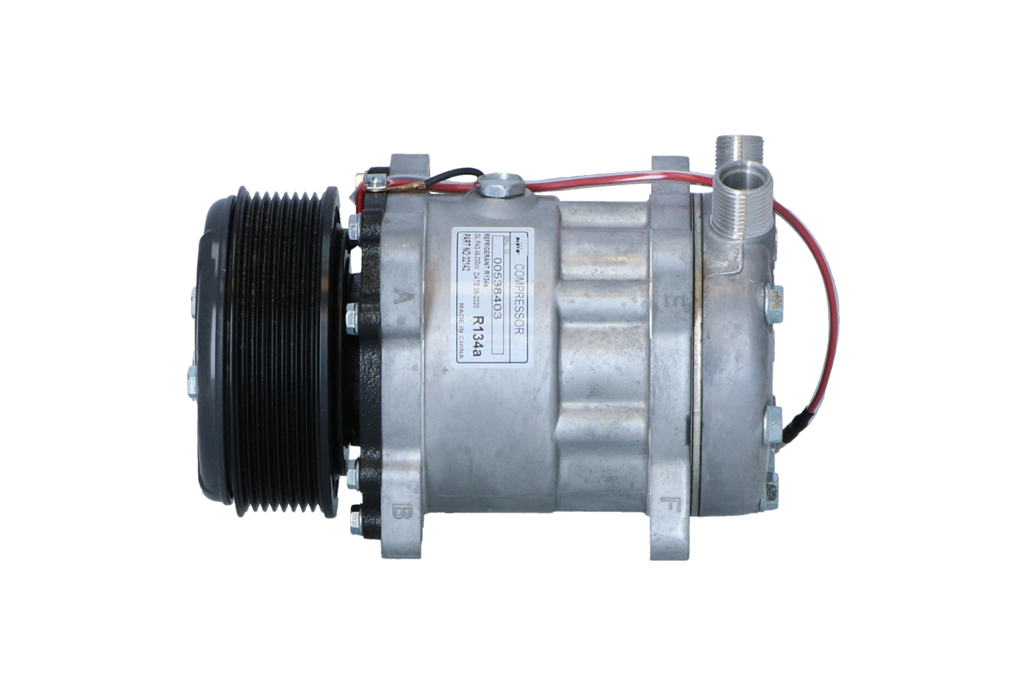 NRF SD7H15-8028, 12V, PAG 100, with PAG compressor oil, with seal ring, EASY FIT Belt Pulley Ø: 119mm, Number of grooves: 8 AC compressor 32142 buy