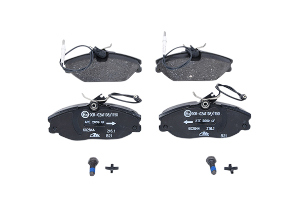 ATE 13.0460-2844.2 Brake pad set incl. wear warning contact, with brake caliper screws, with accessories