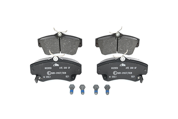 ATE 13.0460-2959.2 Brake pad set with acoustic wear warning, with brake caliper screws