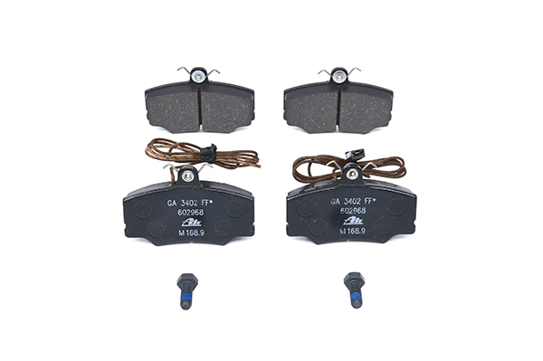 ATE 13.0460-2968.2 Brake pad set incl. wear warning contact, with brake caliper screws