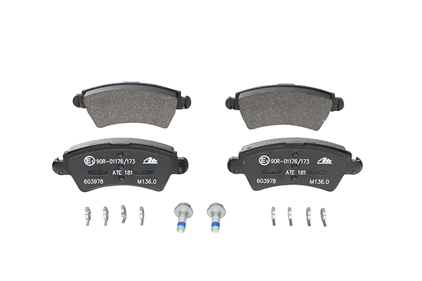ATE 13.0460-3968.2 Brake pad set incl. wear warning contact, with accessories