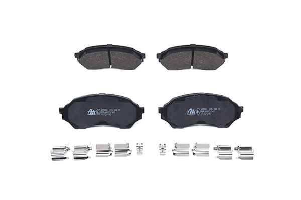 ATE 13.0460-5802.2 Brake pad set with acoustic wear warning, with accessories