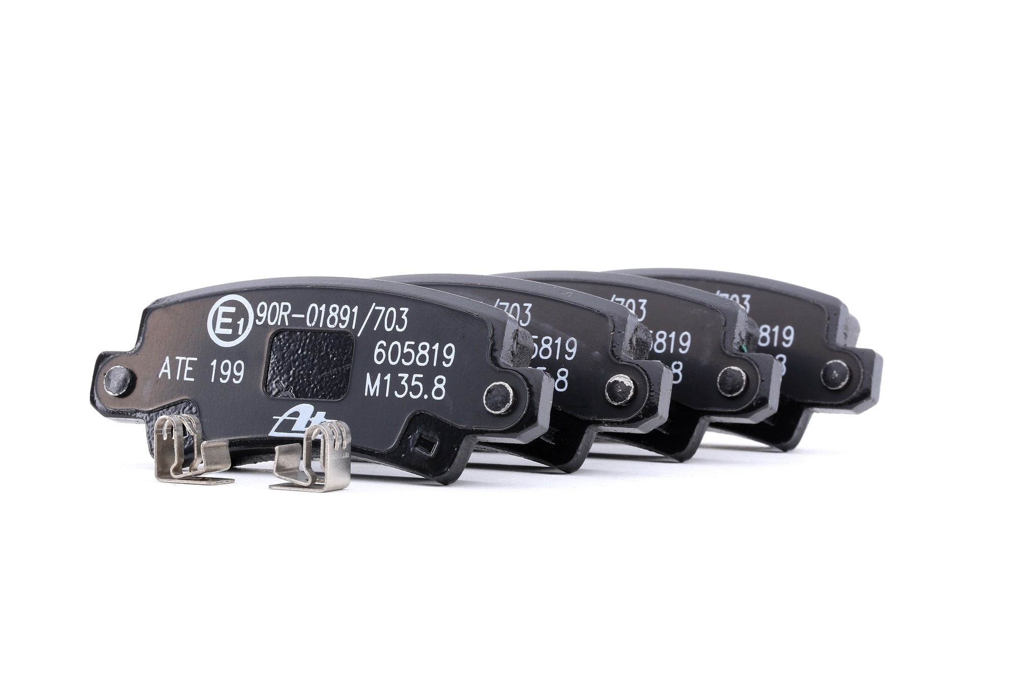 ATE 13046058192 - Set Pastiglie Freno Anteriori Con Segnalazione Usura, Per Sistema Lucas/TRW, Altezza 37.9mm, Larghezza 95.6mm