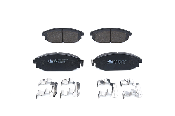 ATE 13.0460-5885.2 Brake pad set with acoustic wear warning, with accessories