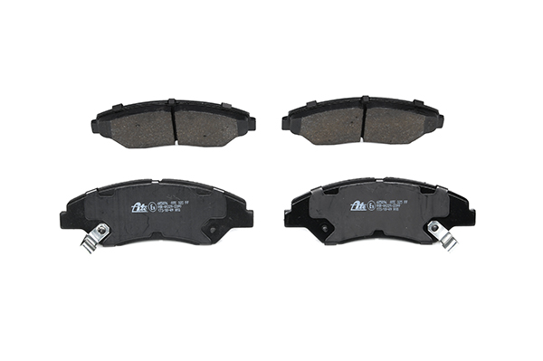 ATE 13.0460-5896.2 Brake pad set with acoustic wear warning, with anti-squeak plate