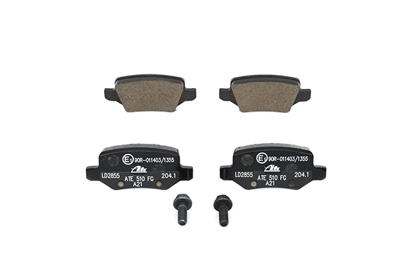 ATE Ceramic 13.0470-2855.2 Brake pad set not prepared for wear indicator, excl. wear warning contact, with brake caliper screws