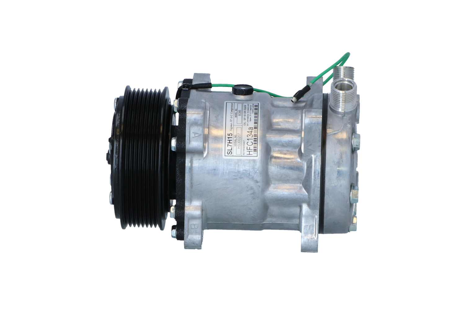 NRF 32770 Air conditioning compressor SD7H15, 24V, PAG 46, with PAG compressor oil, with seal ring, EASY FIT