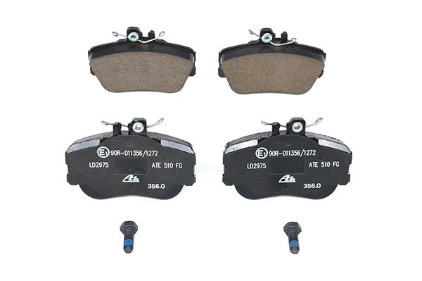 ATE Ceramic 13.0470-2975.2 Brake pad set prepared for wear indicator, excl. wear warning contact, with brake caliper screws