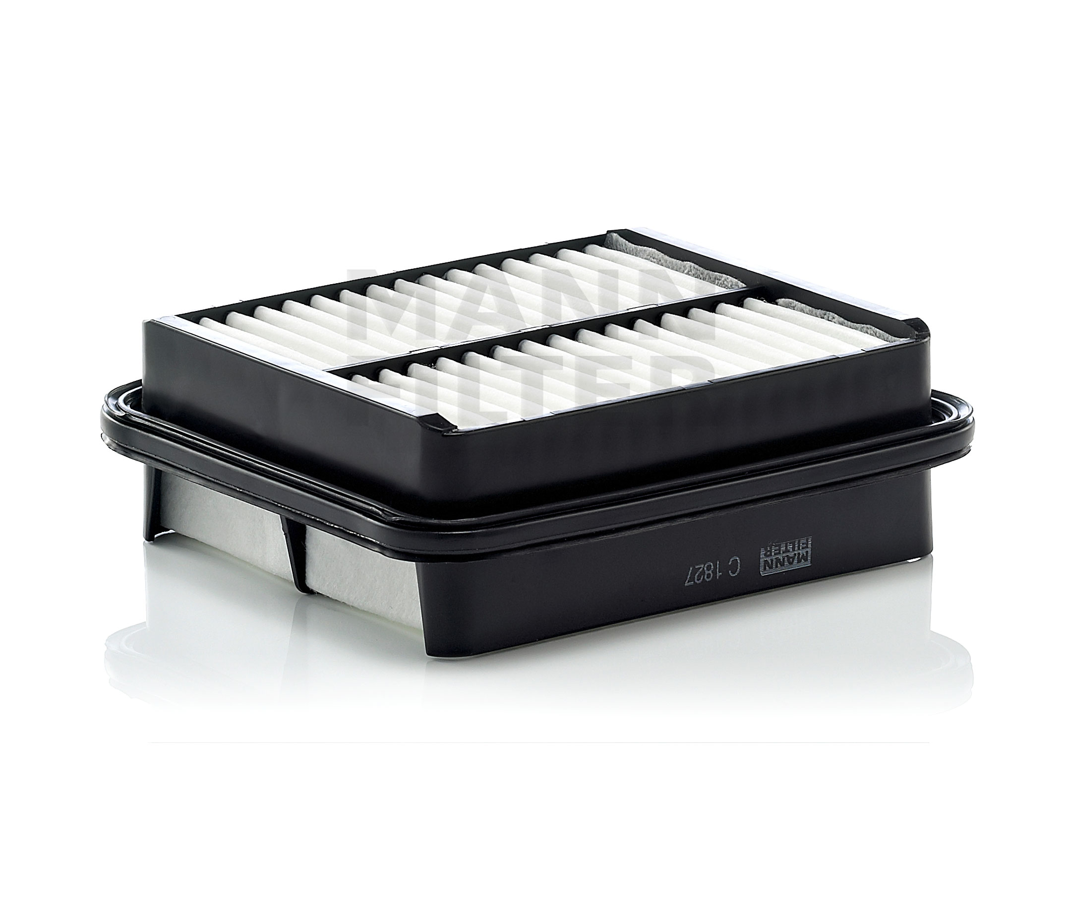 MANN-FILTER Length: 179 mm, Filter Insert Length: 179mm, Width: 162mm, Height: 61mm Engine air filter C 1827 buy
